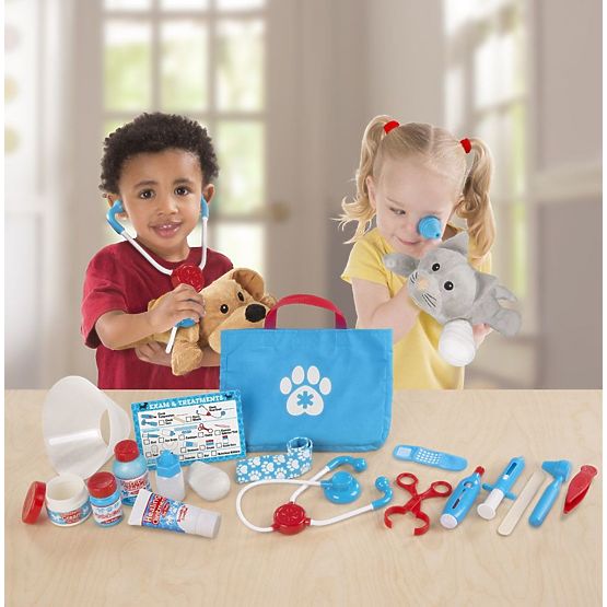 Veterinarski set s plišanim životinjama