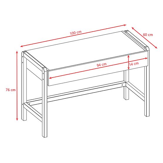 Radni stol Viktor - bijeli