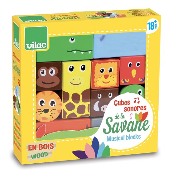 Vilac Savana drvene zvučne kocke