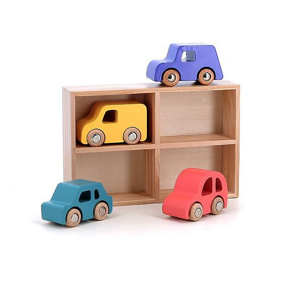 Vilac Set od 4 drvenih autića City Vilacity