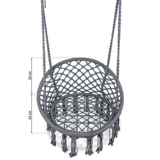 Viseća stolica za ljuljanje - siva