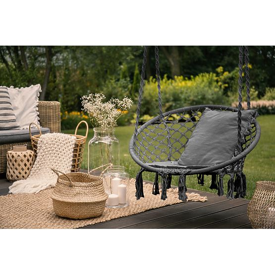 Viseća stolica za ljuljanje - siva