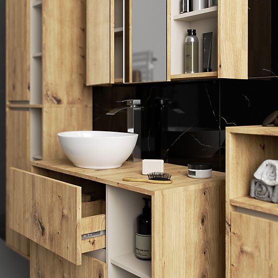 VISOKI KUPAONSKI ORMARIĆ VAMI W35 1D 1W DUB ARTISAN / KAŠMIR