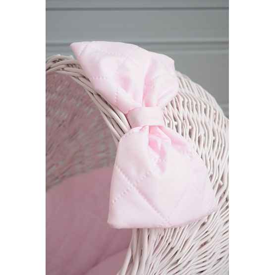 Visoka pletena kolica za lutke - roza