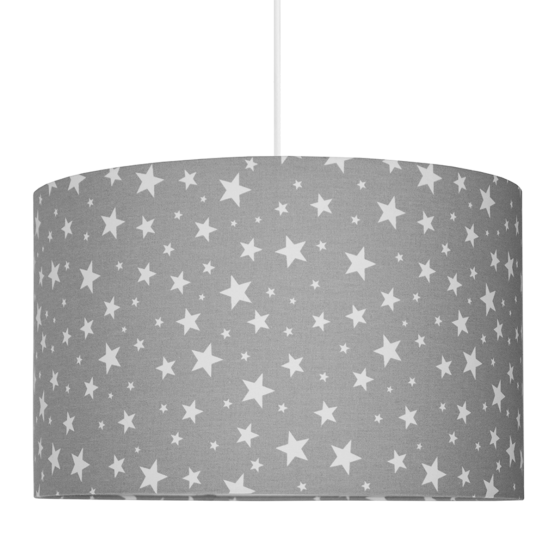 Tekstilna viseća svjetiljka Zvjezdano nebo - sivo-bijela