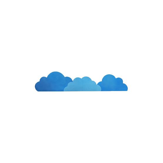 Pjena za zaštitu zida iza kreveta Clouds - plava