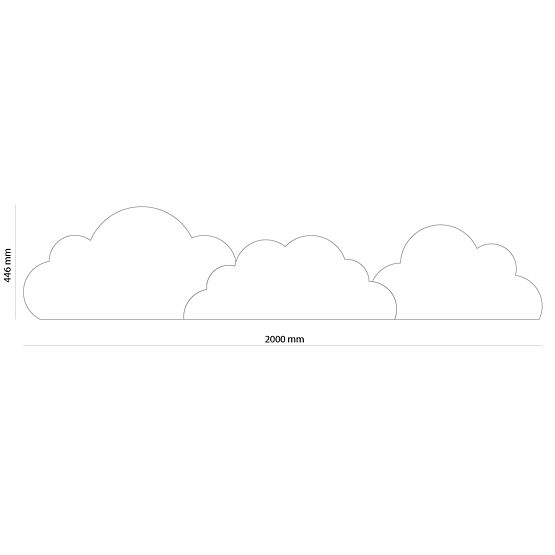 Pjena za zaštitu zida iza kreveta Clouds - roza