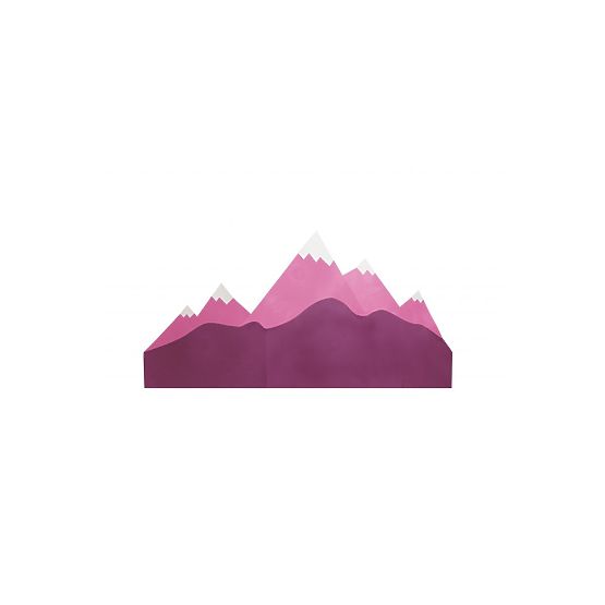 Pjena za zaštitu zida iza kreveta Mountains - roza