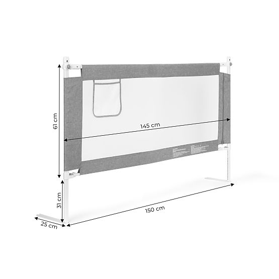 Zaštitna barijera za krevet 150 cm zaštita za djecu ECOTOYS