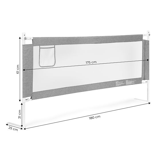 Zaštitna barijera za krevet 180 cm zaštita za djecu ECOTOYS