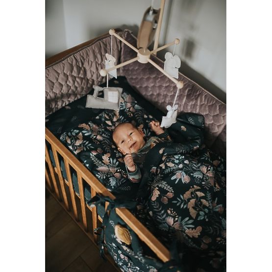 Mantinel za krevetić Secret Garden - ljubičasta