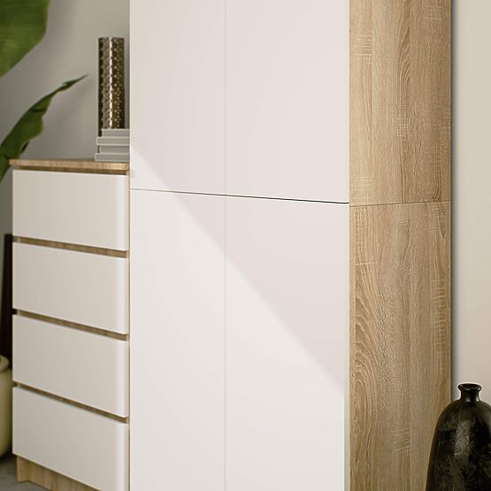 ZATVORENA POLICA R80 2D 8P CLP HRAST SONOMA / BIJELA