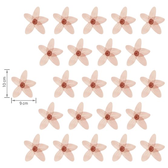 Set zidnih naljepnica - Ružičasti zaboravci 23 kom