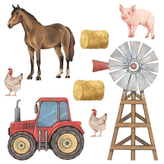Zidna naljepnica - farma životinja