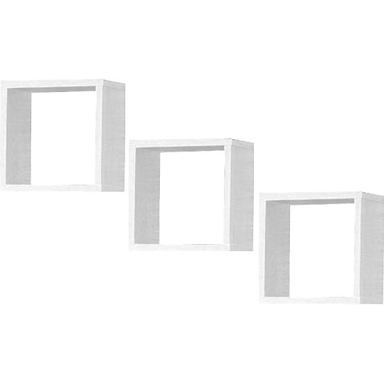 ZIDNA POLICA K 25x25cm SET 3 kom BIJELA