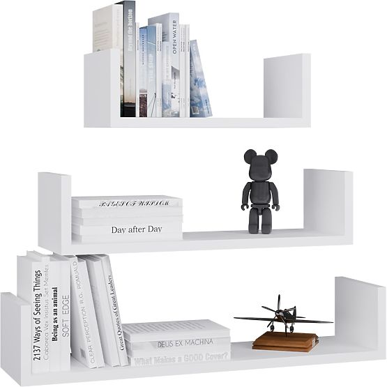 Zidna Viseća Polica MOBI 3P BIJELA