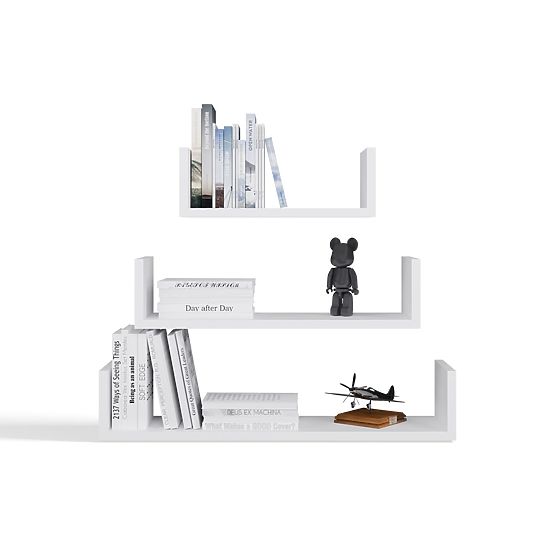 Zidna Viseća Polica MOBI 3P BIJELA