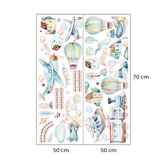 Zidne naljepnice - Avioni i baloni