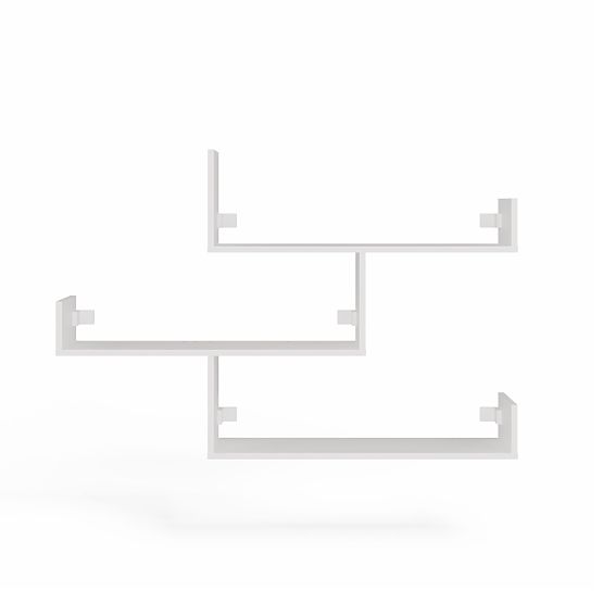 Zidne Police KOBI Za Dnevni Boravak BIJELA