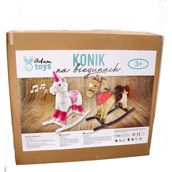 Zlatni ljuljajući jednorog s kotačima