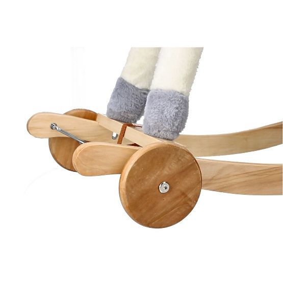 Zlatni ljuljajući jednorog s kotačima