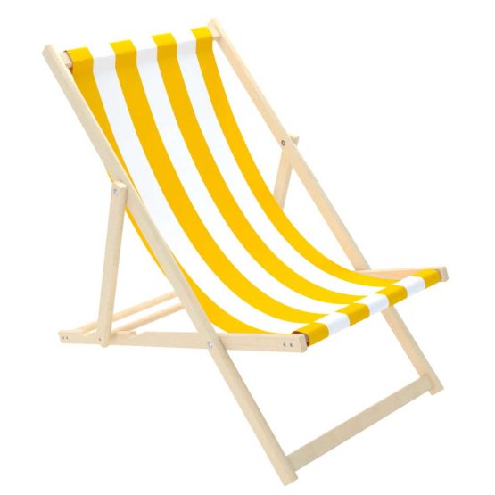 Stolica za plažu Stripes - žuto-bijela