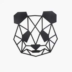 Drvena geometrijska slika - Panda - različite boje, Elka Design