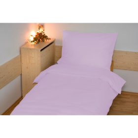 Jednobojna pamučna posteljina 140x200 cm - Svijetlo ljubičasta