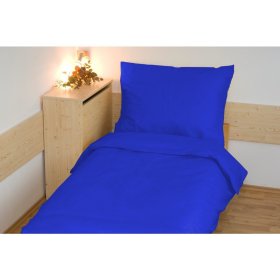 Jednobojna pamučna posteljina 140x200 cm - Tamno plava