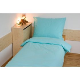 Jednobojna pamučna posteljina 140x200 cm - Tirkizna
