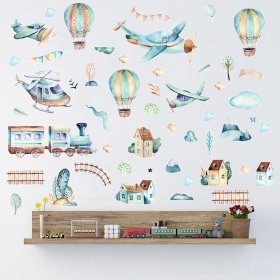 Zidne naljepnice - Avioni i baloni