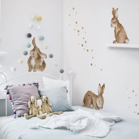 Zidni ukras DEKORNIK Sretni zečevi