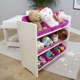 Ourbaby organizator za igračke s ružičastim kutijama