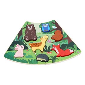 2Kids Toys Drvene puzzle Krug povezive 6 u 1, 2Kids Toys