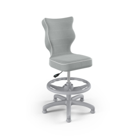 Dječja ergonomska radna stolica prilagođena visini od 119-142 cm - siva, ENTELO