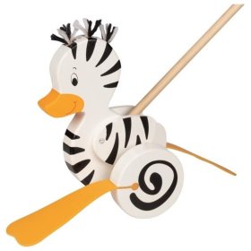 Vučenje životinje na motku Goki - zebra patka, Goki