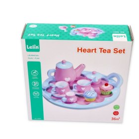 Drveni set za čaj sa srcima, Lelin