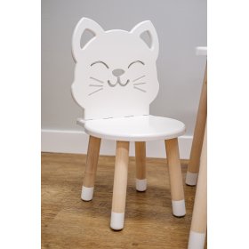 Dječji stol sa stolicama - Mačka - bijela, Ourbaby