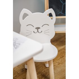 Dječji stol sa stolicama - Cat - bijeli