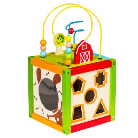 Drvena obrazovna igračka s labirintom, EcoToys
