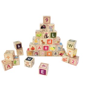 Drveni blokovi - slova, brojevi i slike