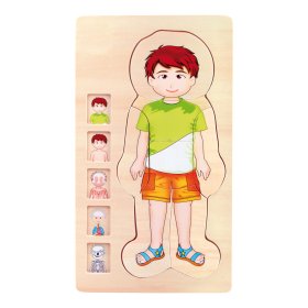 Small Foot Wooden Toys Puzzle Anatomy Tim, small foot