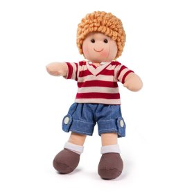 Bigjigs Toys Platnena lutka Harry 28 cm