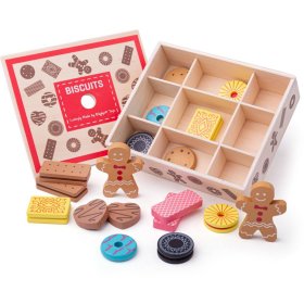 Bigjigs Toys Box s drvenim keksima