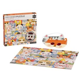 Petit Collage Puzzle životinje 100 kom sa 3D naočalama, Petit Collage