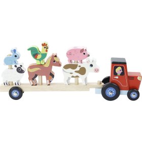 Vilac Drveni traktor s priključnim životinjama, Vilac