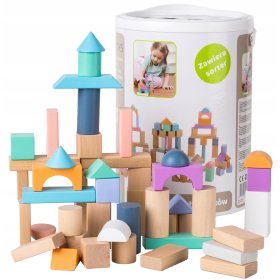 Drvene kocke u kutiji - 100 kom, EcoToys