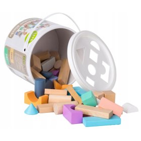 Drvene kocke u kutiji - 50 kom, EcoToys