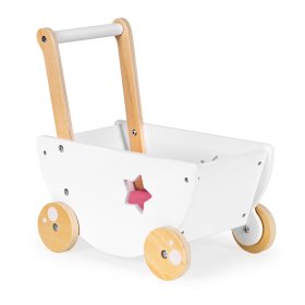 Drvena kolica za lutke + hodalica 2 u 1, EcoToys