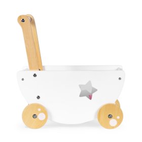Drvena kolica za lutke + hodalica 2 u 1, EcoToys